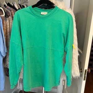 Spirit Vibrant Green Long Sleeve Kids Tee